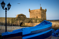 Fortress and rowboat